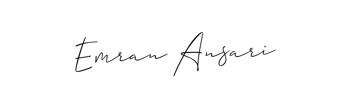 Make a beautiful signature design for name Emran Ansari. With this signature (Allison_Script) style, you can create a handwritten signature for free. Emran Ansari signature style 2 images and pictures png