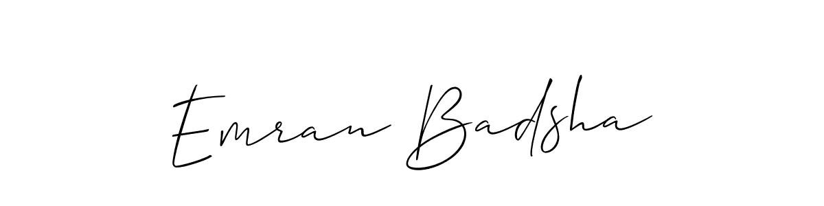 How to make Emran Badsha name signature. Use Allison_Script style for creating short signs online. This is the latest handwritten sign. Emran Badsha signature style 2 images and pictures png