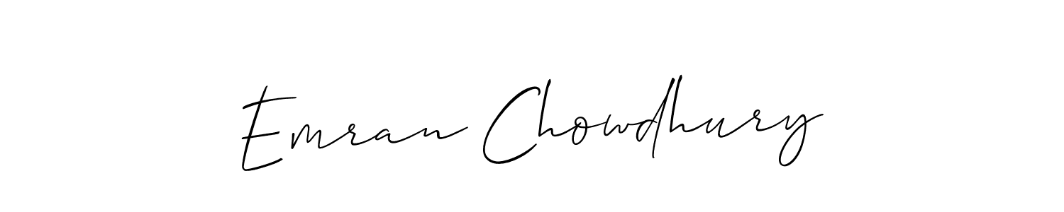 Similarly Allison_Script is the best handwritten signature design. Signature creator online .You can use it as an online autograph creator for name Emran Chowdhury. Emran Chowdhury signature style 2 images and pictures png