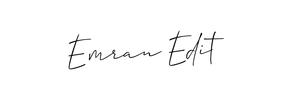 Make a beautiful signature design for name Emran Edit. With this signature (Allison_Script) style, you can create a handwritten signature for free. Emran Edit signature style 2 images and pictures png