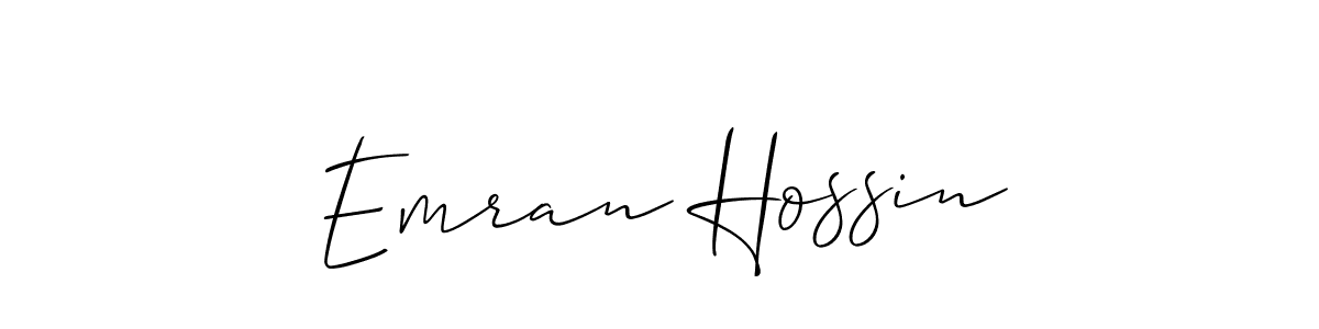 You should practise on your own different ways (Allison_Script) to write your name (Emran Hossin) in signature. don't let someone else do it for you. Emran Hossin signature style 2 images and pictures png