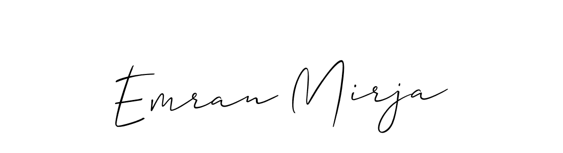 How to make Emran Mirja name signature. Use Allison_Script style for creating short signs online. This is the latest handwritten sign. Emran Mirja signature style 2 images and pictures png
