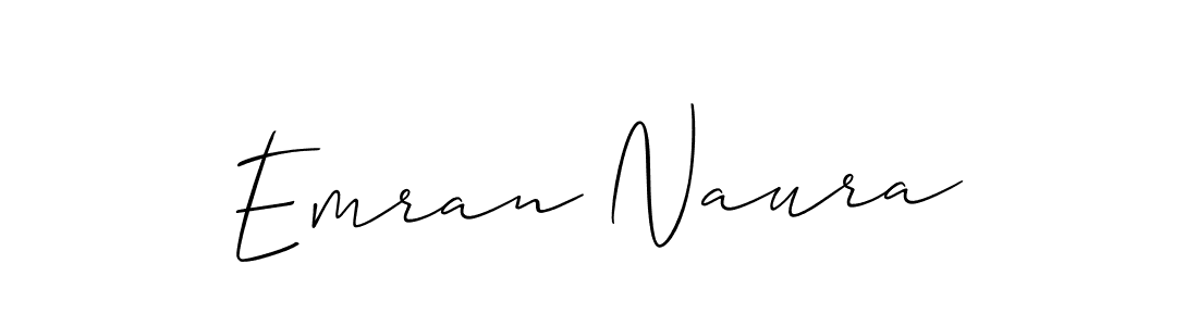 Make a beautiful signature design for name Emran Naura. With this signature (Allison_Script) style, you can create a handwritten signature for free. Emran Naura signature style 2 images and pictures png