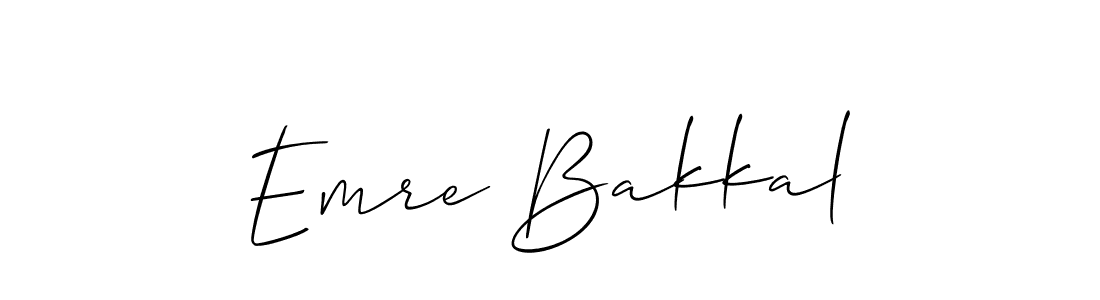 The best way (Allison_Script) to make a short signature is to pick only two or three words in your name. The name Emre Bakkal include a total of six letters. For converting this name. Emre Bakkal signature style 2 images and pictures png