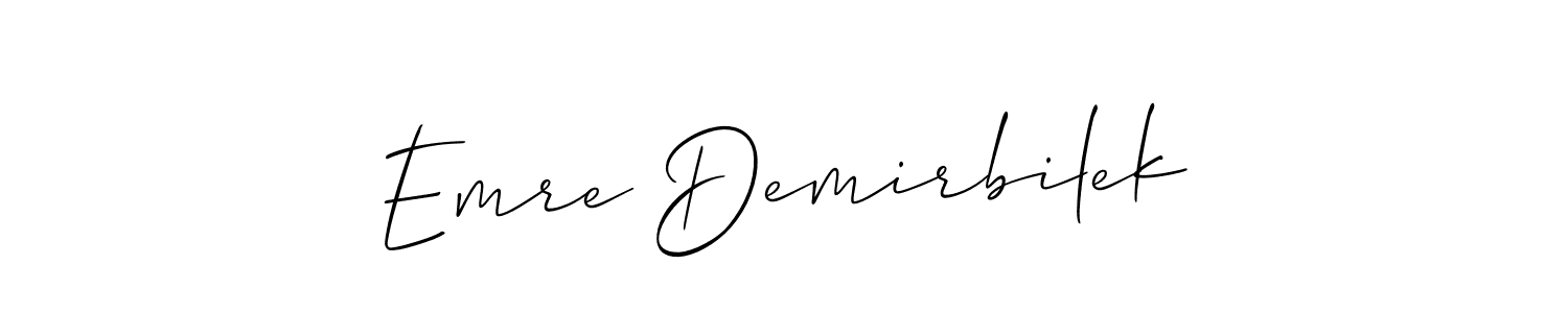 Make a short Emre Demirbilek signature style. Manage your documents anywhere anytime using Allison_Script. Create and add eSignatures, submit forms, share and send files easily. Emre Demirbilek signature style 2 images and pictures png