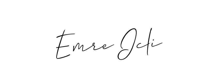 Use a signature maker to create a handwritten signature online. With this signature software, you can design (Allison_Script) your own signature for name Emre Icli. Emre Icli signature style 2 images and pictures png