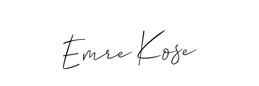 Also we have Emre Kose name is the best signature style. Create professional handwritten signature collection using Allison_Script autograph style. Emre Kose signature style 2 images and pictures png