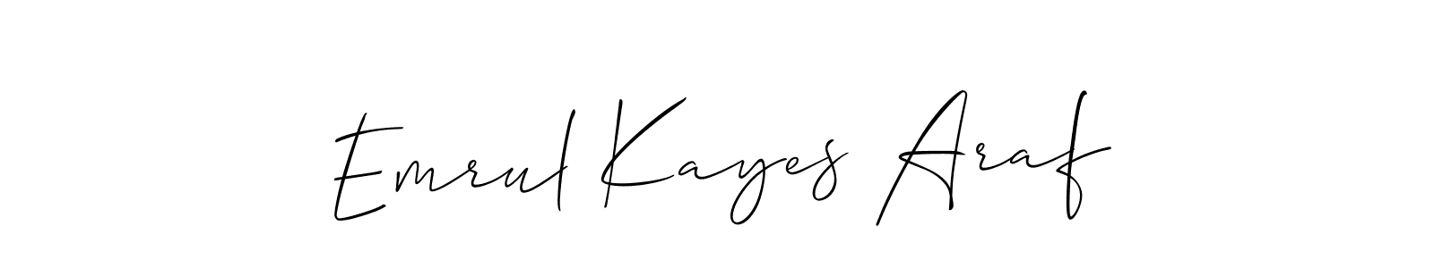 Best and Professional Signature Style for Emrul Kayes Araf. Allison_Script Best Signature Style Collection. Emrul Kayes Araf signature style 2 images and pictures png
