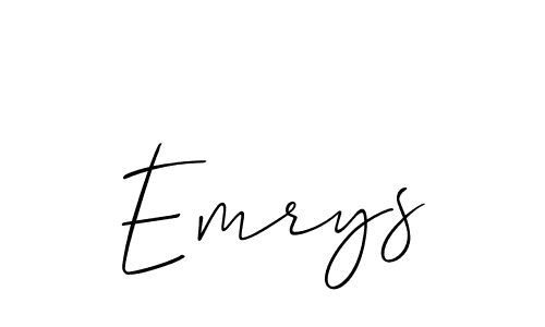 Make a beautiful signature design for name Emrys. Use this online signature maker to create a handwritten signature for free. Emrys signature style 2 images and pictures png