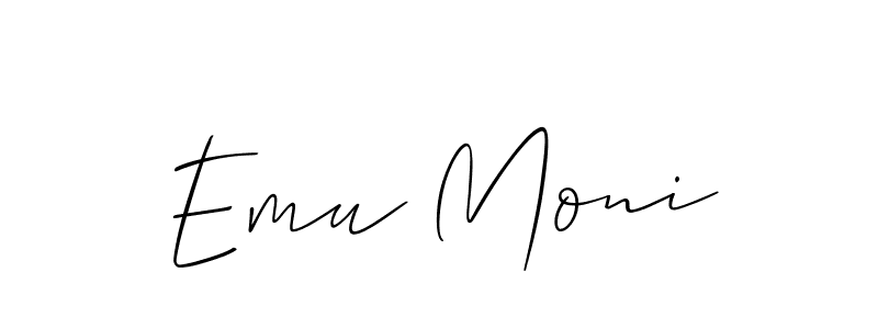 Best and Professional Signature Style for Emu Moni. Allison_Script Best Signature Style Collection. Emu Moni signature style 2 images and pictures png
