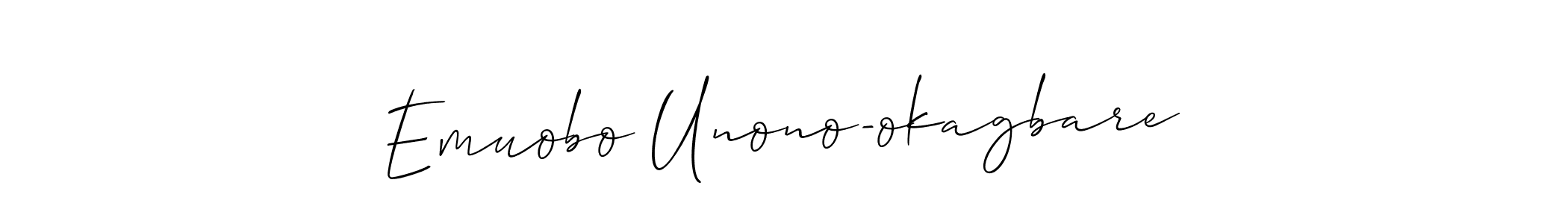 Check out images of Autograph of Emuobo Unono-okagbare name. Actor Emuobo Unono-okagbare Signature Style. Allison_Script is a professional sign style online. Emuobo Unono-okagbare signature style 2 images and pictures png