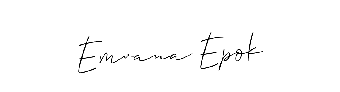 if you are searching for the best signature style for your name Emvana Epok. so please give up your signature search. here we have designed multiple signature styles  using Allison_Script. Emvana Epok signature style 2 images and pictures png