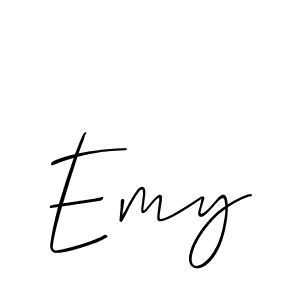 Use a signature maker to create a handwritten signature online. With this signature software, you can design (Allison_Script) your own signature for name Emy. Emy signature style 2 images and pictures png