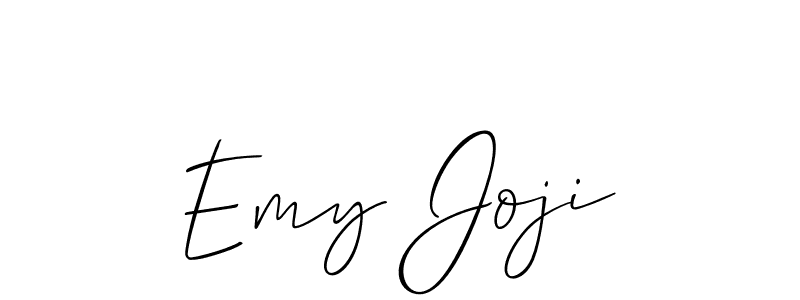 You should practise on your own different ways (Allison_Script) to write your name (Emy Joji) in signature. don't let someone else do it for you. Emy Joji signature style 2 images and pictures png