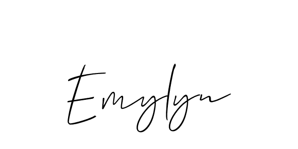 How to make Emylyn signature? Allison_Script is a professional autograph style. Create handwritten signature for Emylyn name. Emylyn signature style 2 images and pictures png