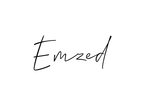 You should practise on your own different ways (Allison_Script) to write your name (Emzed) in signature. don't let someone else do it for you. Emzed signature style 2 images and pictures png