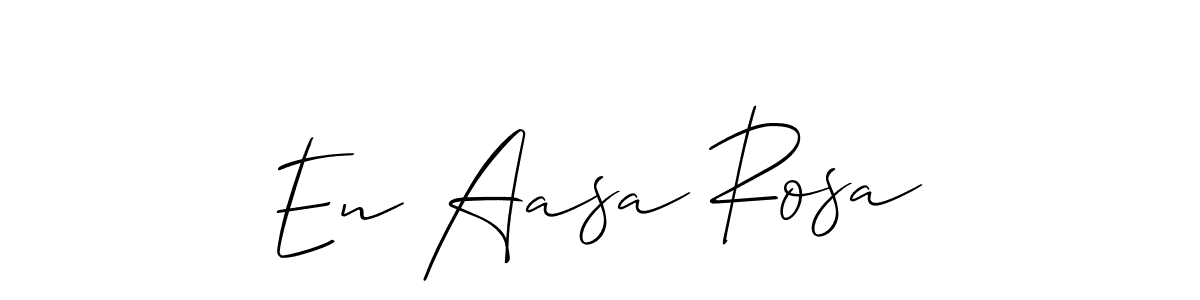 Create a beautiful signature design for name En Aasa Rosa. With this signature (Allison_Script) fonts, you can make a handwritten signature for free. En Aasa Rosa signature style 2 images and pictures png
