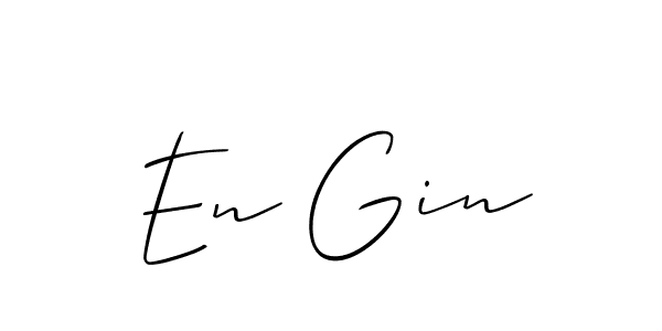 Also we have En Gin name is the best signature style. Create professional handwritten signature collection using Allison_Script autograph style. En Gin signature style 2 images and pictures png