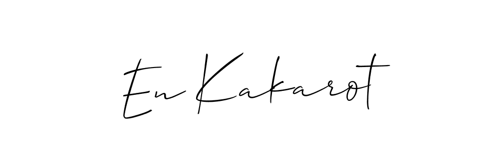 Make a beautiful signature design for name En Kakarot. With this signature (Allison_Script) style, you can create a handwritten signature for free. En Kakarot signature style 2 images and pictures png