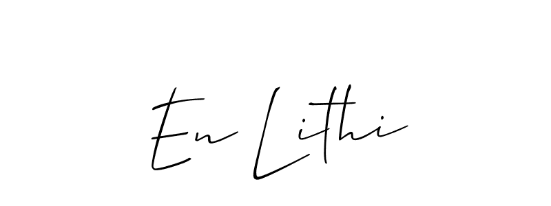 Once you've used our free online signature maker to create your best signature Allison_Script style, it's time to enjoy all of the benefits that En Lithi name signing documents. En Lithi signature style 2 images and pictures png