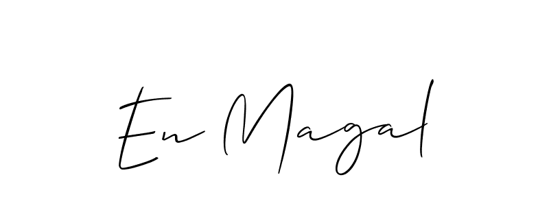 Allison_Script is a professional signature style that is perfect for those who want to add a touch of class to their signature. It is also a great choice for those who want to make their signature more unique. Get En Magal name to fancy signature for free. En Magal signature style 2 images and pictures png