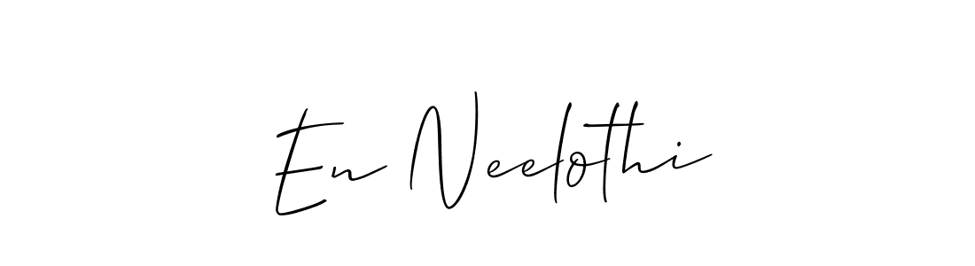 Create a beautiful signature design for name En Neelothi. With this signature (Allison_Script) fonts, you can make a handwritten signature for free. En Neelothi signature style 2 images and pictures png