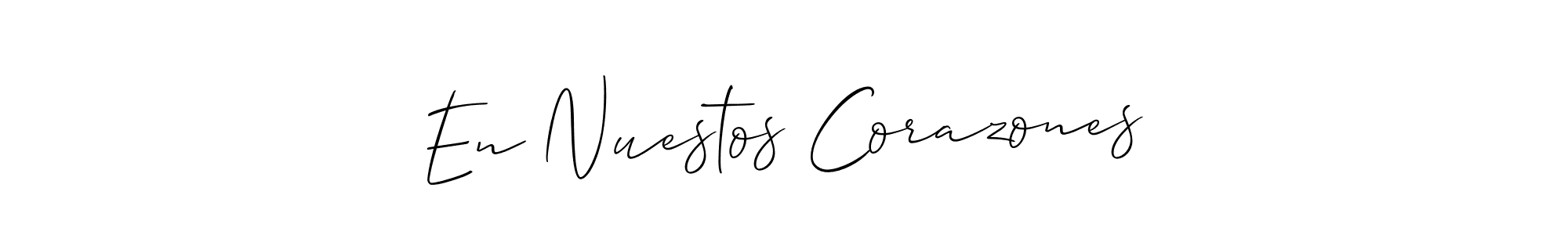 Also we have En Nuestos Corazones name is the best signature style. Create professional handwritten signature collection using Allison_Script autograph style. En Nuestos Corazones signature style 2 images and pictures png
