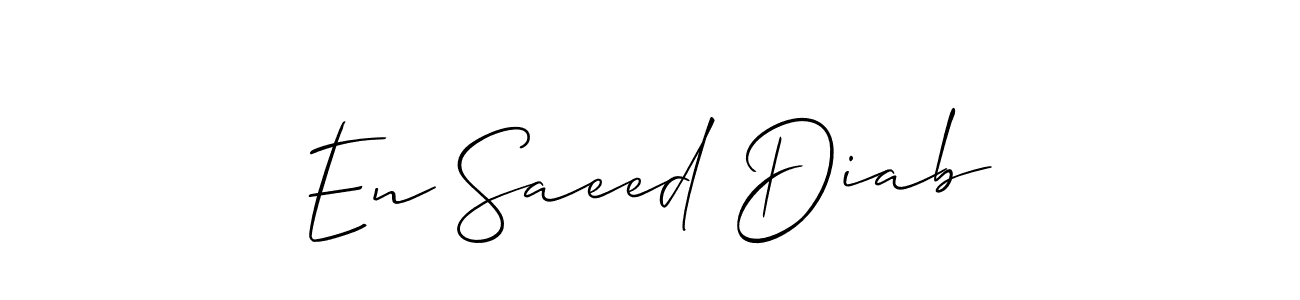 Also we have En Saeed Diab name is the best signature style. Create professional handwritten signature collection using Allison_Script autograph style. En Saeed Diab signature style 2 images and pictures png