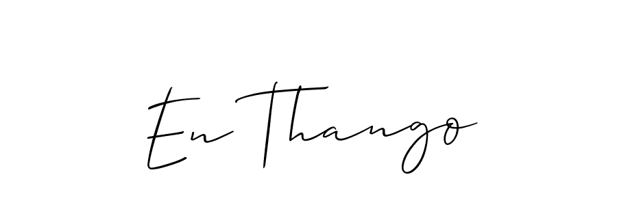 You should practise on your own different ways (Allison_Script) to write your name (En Thango) in signature. don't let someone else do it for you. En Thango signature style 2 images and pictures png