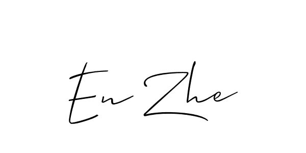 Also we have En Zhe name is the best signature style. Create professional handwritten signature collection using Allison_Script autograph style. En Zhe signature style 2 images and pictures png