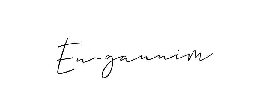 Make a beautiful signature design for name En-gannim. With this signature (Allison_Script) style, you can create a handwritten signature for free. En-gannim signature style 2 images and pictures png