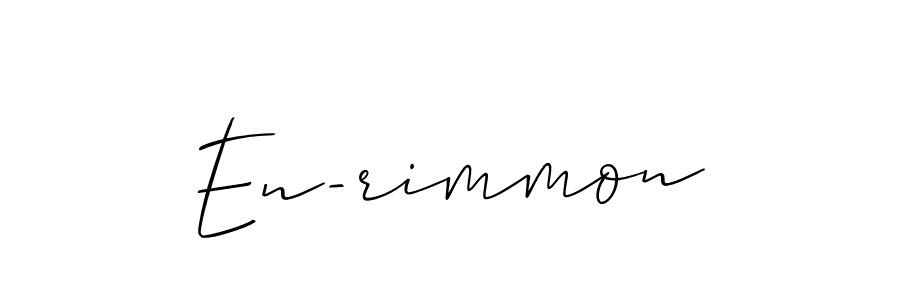 Allison_Script is a professional signature style that is perfect for those who want to add a touch of class to their signature. It is also a great choice for those who want to make their signature more unique. Get En-rimmon name to fancy signature for free. En-rimmon signature style 2 images and pictures png