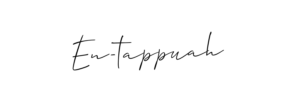 It looks lik you need a new signature style for name En-tappuah. Design unique handwritten (Allison_Script) signature with our free signature maker in just a few clicks. En-tappuah signature style 2 images and pictures png