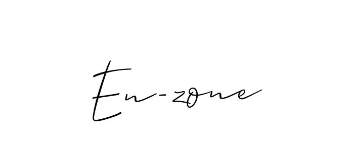 Design your own signature with our free online signature maker. With this signature software, you can create a handwritten (Allison_Script) signature for name En-zone. En-zone signature style 2 images and pictures png