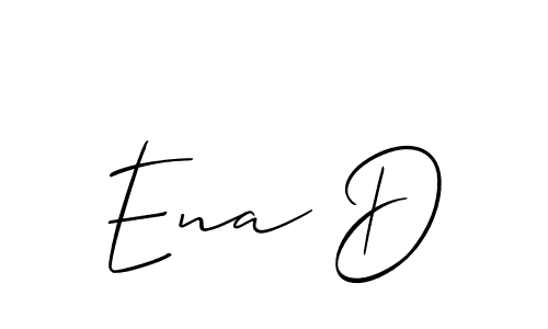 Ena D stylish signature style. Best Handwritten Sign (Allison_Script) for my name. Handwritten Signature Collection Ideas for my name Ena D. Ena D signature style 2 images and pictures png