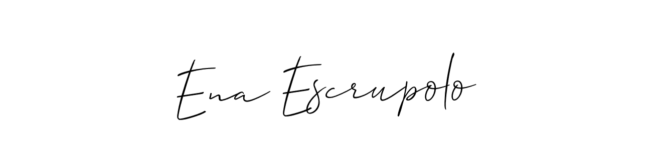 Similarly Allison_Script is the best handwritten signature design. Signature creator online .You can use it as an online autograph creator for name Ena Escrupolo. Ena Escrupolo signature style 2 images and pictures png