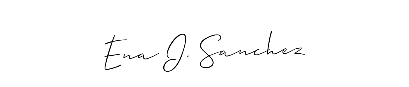 Make a beautiful signature design for name Ena I. Sanchez. With this signature (Allison_Script) style, you can create a handwritten signature for free. Ena I. Sanchez signature style 2 images and pictures png