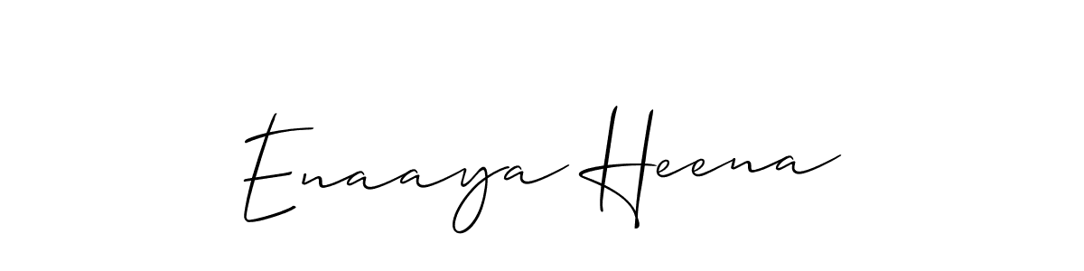 Make a beautiful signature design for name Enaaya Heena. With this signature (Allison_Script) style, you can create a handwritten signature for free. Enaaya Heena signature style 2 images and pictures png