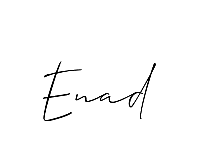 Create a beautiful signature design for name Enad. With this signature (Allison_Script) fonts, you can make a handwritten signature for free. Enad signature style 2 images and pictures png