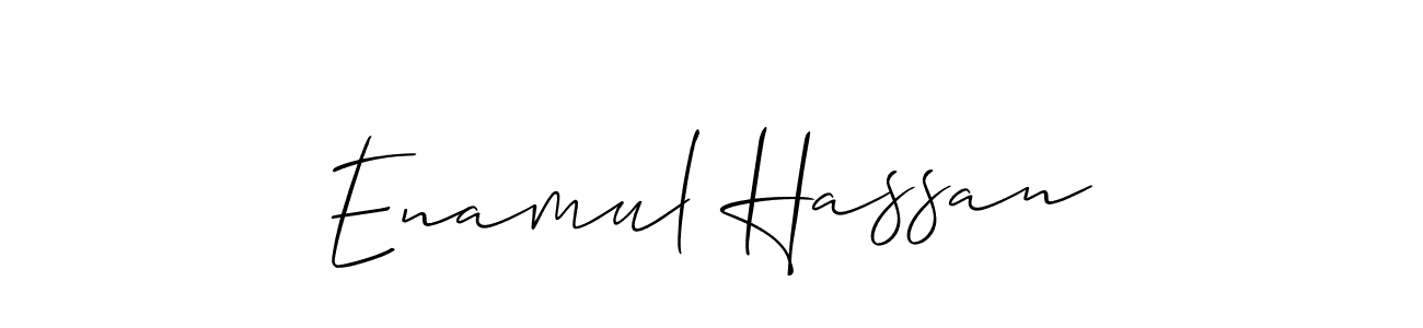 Similarly Allison_Script is the best handwritten signature design. Signature creator online .You can use it as an online autograph creator for name Enamul Hassan. Enamul Hassan signature style 2 images and pictures png