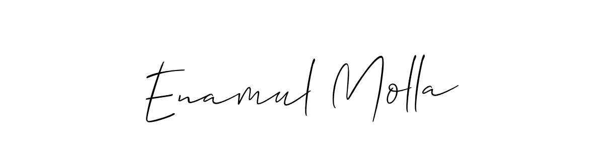 It looks lik you need a new signature style for name Enamul Molla. Design unique handwritten (Allison_Script) signature with our free signature maker in just a few clicks. Enamul Molla signature style 2 images and pictures png