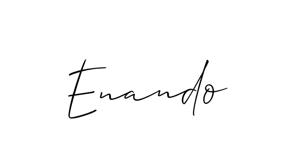 The best way (Allison_Script) to make a short signature is to pick only two or three words in your name. The name Enando include a total of six letters. For converting this name. Enando signature style 2 images and pictures png