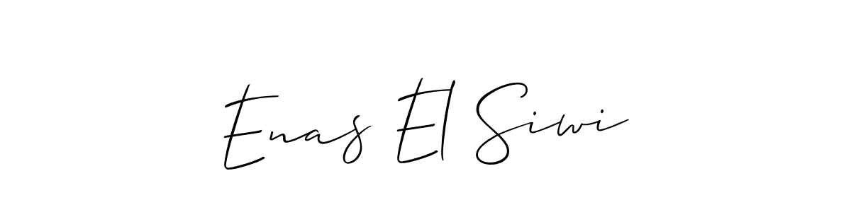 You should practise on your own different ways (Allison_Script) to write your name (Enas El Siwi) in signature. don't let someone else do it for you. Enas El Siwi signature style 2 images and pictures png