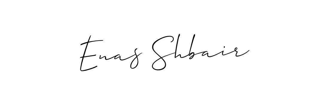 Also we have Enas Shbair name is the best signature style. Create professional handwritten signature collection using Allison_Script autograph style. Enas Shbair signature style 2 images and pictures png