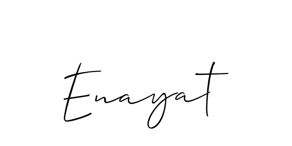 The best way (Allison_Script) to make a short signature is to pick only two or three words in your name. The name Enayat include a total of six letters. For converting this name. Enayat signature style 2 images and pictures png