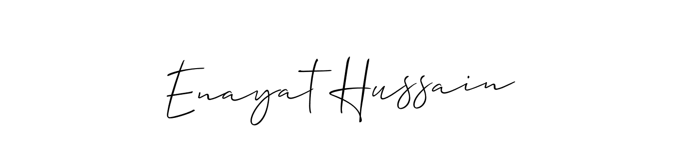 How to make Enayat Hussain signature? Allison_Script is a professional autograph style. Create handwritten signature for Enayat Hussain name. Enayat Hussain signature style 2 images and pictures png