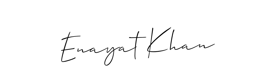 Use a signature maker to create a handwritten signature online. With this signature software, you can design (Allison_Script) your own signature for name Enayat Khan. Enayat Khan signature style 2 images and pictures png