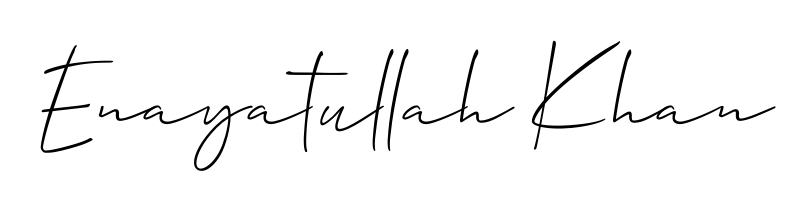 Create a personalized artistic stamp with Enayatullah Khan in Allison_Script font. Perfect for visual artists, designers, and influencers. Enayatullah Khan signature style 2 images and pictures png