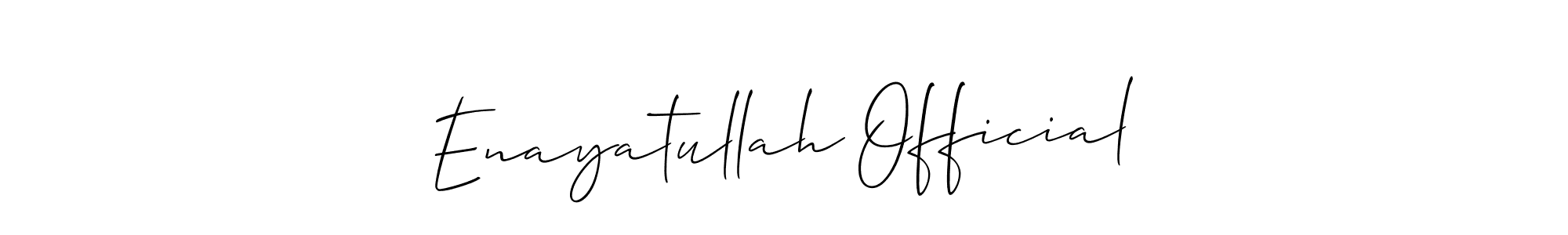 You can use this online signature creator to create a handwritten signature for the name Enayatullah Official. This is the best online autograph maker. Enayatullah Official signature style 2 images and pictures png