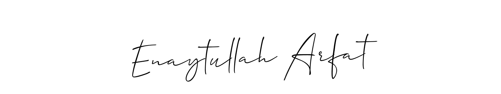 Enaytullah Arfat stylish signature style. Best Handwritten Sign (Allison_Script) for my name. Handwritten Signature Collection Ideas for my name Enaytullah Arfat. Enaytullah Arfat signature style 2 images and pictures png